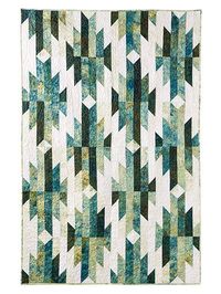 Use 80 coordinating 2 1/2" precut strips to create the 24 blocks that make up this stunning quilt. Pictured quilt was made with Stonehenge Gradations Robin's Egg Jelly Rolls. Finished size is 48" x 72".