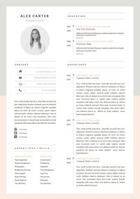 Modern Resume Template & Cover Letter Icon Set for Microsoft | Etsy