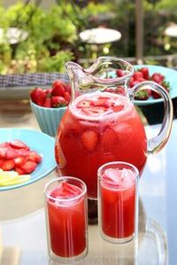 Limonade à la fraise faite maison