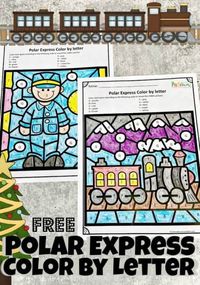 Kids will get excited to practice their letter recognition skills during December with this super cute, Free Polar Express worksheets! This Color by Letter is perfect for toddler, preschool, pre-k, kindergarten, and first grade students. These Polar Express Color by Letter will help to work on student’s letters and colors while still having fun learning.