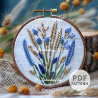 DESCRIPTION Bring the beauty of nature into your embroidery projects with this elegant Wheat Grass hand embroidery pattern! Perfect for nature lovers and embroidery enthusiasts. Get your hoop ready and let's stitch up some floral magic with this delightful embroidery project! Happy stitching! This listing is for a digital PDF pattern, which includes: ~ Printable pattern scaled to fit 3" to 8" hoops ~ DMC color and stitch suggestions ~ Beginner's Guide to Hand Embroidery with a FREE sample pattern ~ Beginner's Guide available in English, Español, Français and Deutsch ~ Reference photo of completed embroidery for inspiration As a reminder, no physical item will be shipped to you. HOW THIS ITEM WAS MADE ~ Reference Image: Designed with an AI generator using my creative input and hand embroide