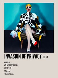 minimal aesthetic polaroid album poster for invasion of privacy by cardi b