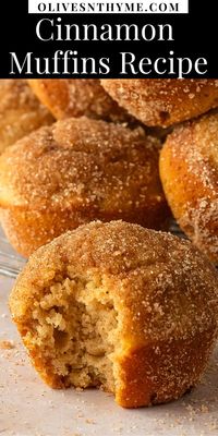 Cinnamon muffins are deliciously soft, moist and fluffy cinnamon spiced vanilla muffins with beautiful domed tops. Once baked, these delightful breakfast muffins are dipped in melted butter and rolled in cinnamon sugar. They’re quick and easy muffins that are perfect for breakfasts or snacks.