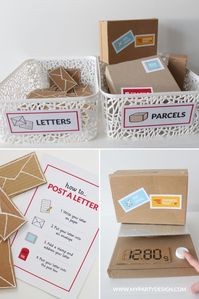 post office dramatic play letters and parcels