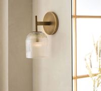 Cooper Ribbed Glass Sconce (9") | Pottery Barn