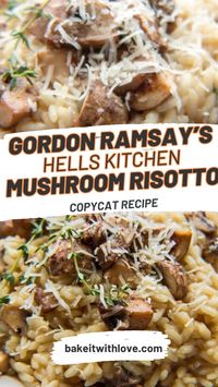 Master the art of fine dining with Gordon Ramsay's Mushroom Risotto. This recipe combines Arborio rice, mushrooms, and Parmesan for a creamy, flavorful dish. Ideal for dinner parties or a special night in. #Chef #MushroomRisotto #GordonRamsay #FineDining #Flavorful #Creamy #Parmesan #DinnerParty #Special #BakeItWithLove