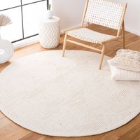 Etta Avenue™ Hattie Geometric Handmade Tufted Wool and Cotton Ivory Area Rug & Reviews - Wayfair Canada