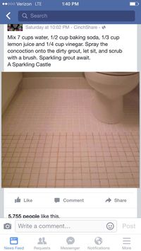 Cleaning grout