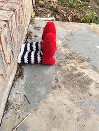 Witch Leg Yarn Bomb pattern by Rayna Noel