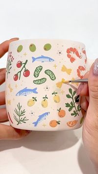 ✨Sylvie Pottery✨ | What should I name this mug?🍋 #painting #underglaze #cutemugs #handmademugs #pottery #potterypainting #ceramics | Instagram