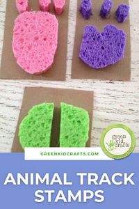 The DIY animal track stamps are a fun and educational project for your animal-loving kids!