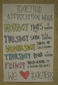 Great and easy way to celebrate Teacher appreciation week!