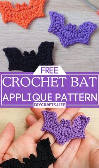 Create a Crochet Bat Applique to add a touch of whimsy and Halloween spirit to items around the home or to fashion accessories. Transforming a simple bag, a cozy blanket, or an autumnal wreath with a cute bat- this applique makes it easy.