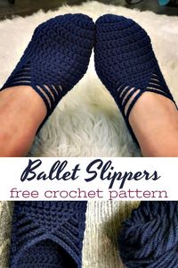 Sunday Ballet Slippers Free Crochet Pattern for Adults #crochet #crochetpattern #crochettutorial