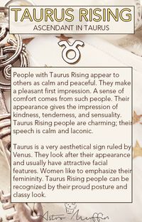 Taurus Rising / Ascendant in Taurus meaning. #astrology #natalchart #horoscope #risingsign #ascendant #taurusrising #ascendantintaurus #astromuffin