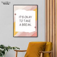 Printable Wall Decor: It's Okay to Take a Break, 16x20 Digital Art Print, Inspirational Quote Prints, Boho Wall Accents, Gallery Wall Ideas - Etsy