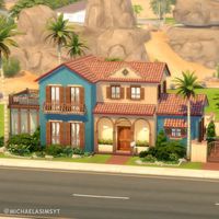 Michaela Sims | Sims 4 Builder ✨🇨🇿 on Instagram: "Family Oasis Suburban 🌴 A spacious family home for 4 sims with a small backyard and built using limited packs (BG, Island Living, and My Wedding Stories) for the #SimmeringSummerSaveFile   🌴 Oasis Springs 🌴 30x20 🌴 $110,413  🌴 Origin ID: michaelasimsyt 🌴 Speed build on my YT channel, link in bio ________________ 🏷  the sims 4 | the sims 4 house | the sims 4 ideas | sims 4 speedbuild | sims 4 exterior  Game: @thesims | #thesims #thesims4 #sims4 #showusyourbuilds #ts4 #sims4build #simstagram #simsbuild"