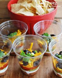 7 layer dip party cups