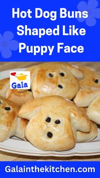 These puppy face hot dog or sandwich buns are perfect for kids' parties! With just a few simple steps, you can transform ordinary buns into adorable puppy-shaped treats that will bring smiles to your kids! Check out an easy technique and ideas what to use for the eyes and nose. Welcome visit my website Galainthekitchen.com