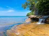 Elliot Falls at Miner's Beach, Pictured Rocks: Michigan's Upper Peninsula #elliotfalls #michiganwaterfalls #picturedrocks #michigan #upperpeninsula #picturedrocksnationallakeshore #picturedrocksmichigan #picturedrocksmichiganupperpeninsula