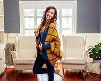 Windowpane Cocoon Crochet Wrap