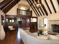 I love this living room! I definitely have an obsession with Tudor-style homes