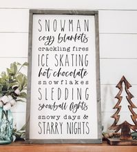 Winter Sign, Winter Favorites Sign, Winter Words List Sign, Wood Sign, Snowman Sign, Winter Decor, Christmas Home Decor, Farmhouse Sign,gift - Etsy