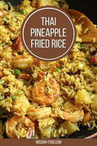 This authentic better-than-takeout Thai Pineapple Fried Rice is the perfect savory/sweet recipe to satisfy your cravings. Adding succulent shrimp to this colorful concoction provides a boost of protein and tons of flavor.