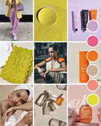 This eclectic color business branding color palette was put together with our clients, who wanted to create a fresh, inspiring cosmetics brand that connected to their clients and created a sense of luxury and gentle care. We took inspiration from the warmer family of colors to create this beautiful color palette. To work with us on custom banding like this for your business, visit our website at https://uhmo.nl/en/ or our instagram at brandingstudio_uhmo.