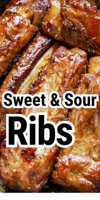 Succulent and tender Sweet and Sour Pork Ribs – fall-off-the-bone goodness.