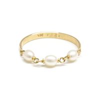 Contrast Keshi Pearl Gold Band Ring – POPPY FINCH U.S.