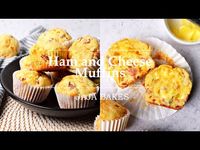 A super easy savoury Ham and Cheese Muffins are perfect for lunch boxes, as a side to a bowl of soup, or on their own!