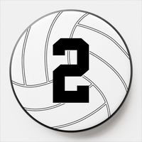 🏐 Make your own custom basketball popsocket for volleyball players, coaches and teams. Just click to personalize the template and type your own volleyball player jersey number, initials, or any other text in the custom text box. These personalized volleyball popsockets are a fun gift idea for volleyball players and teams.