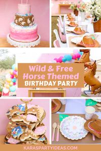 Kara's Party Ideas Wild & Free Horse Themed Birthday Party | Kara's Party Ideas