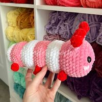 No-Sew Caterpillar "Lovebug" Plush Crochet Pattern - Amigurumi - Wonder Crochet