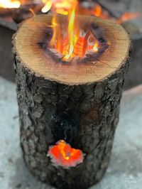 With just a few tools, learn how to make a simple one-log fire torch to keep you warm during those cool camping nights.