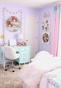 Teen Bedroom Girls, Bedroom Designs for Teenage Girls, Cute Bedrooms for Teenage Girls, Dream Girls Bedroom, Little Girl Bedrooms #BedroomGirlsTeenage #GirlBedroomVintage #SmallBedroomforGirl