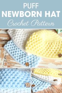 Puff Newborn Hat Crochet Pattern - Cream Of The Crop Crochet