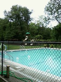 Secure the pool. 60" chain link fence installed at North Shore Holiday House in Huntington, NY, by Liberty Fence & Railing.