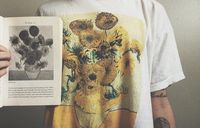 "Bring a touch of Van Gogh's masterpiece to your wardrobe with this high-quality t-shirt featuring the iconic \"Sunflowers\" painting. This comfortable and stylish t-shirt is perfect for art lovers, museum-goers and fans of the famous Dutch post-Impressionist artist. Show off your love for one of the most famous paintings in history, grab your own Van Gogh's \"Sunflowers\" t-shirt today! * 100% cotton (Heather colors contain polyester) * Fabric weight: 5.5 oz (155 g/m2) * DTG print * Unisex(Men'