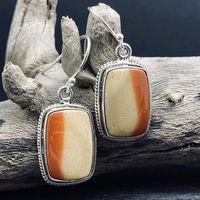 Sterling Silver Mookaite Jasper Earrings