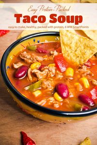 This is a easy delicious Taco Soup is made from browned lean ground beef and a few common pantry staples. #easytacosoup #tacosoup #soup #southwesternsoup