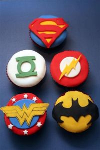 Superhero/Transformers cupcakes #cupcakes #superheros #transformers