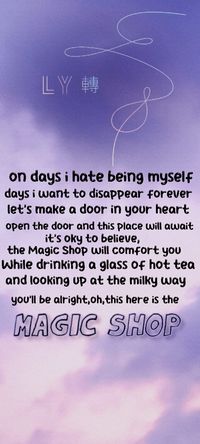 💜. BTS magic shop wallpaper. 💜. With English lyrics. #btswallpaper