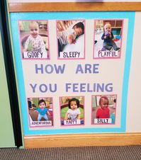 Feelings Wall. Infant classroom. I have feelings unit.