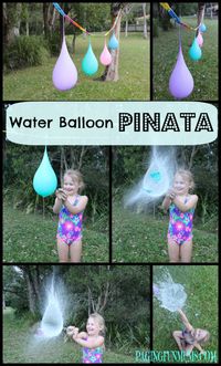 Water Balloon Pinata! Summer PARTY FUN!!! Visit & Like our Facebook page! https://www.facebook.com/pages/Rustic-Farmhouse-Decor/636679889706127