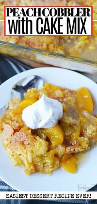 Peach Cobbler With Cake Mix - BubbaPie