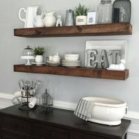 shanty2chic dining room floating shelves by @myneutralnest...