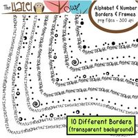 Alphabet & Number Borders & Frames Set: Graphics for Teachers