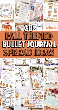 Check out the 30+ best ullet journal spread examples and theme ideas for Fall / Autumn #bulletjournal #bujospread #bujoideas